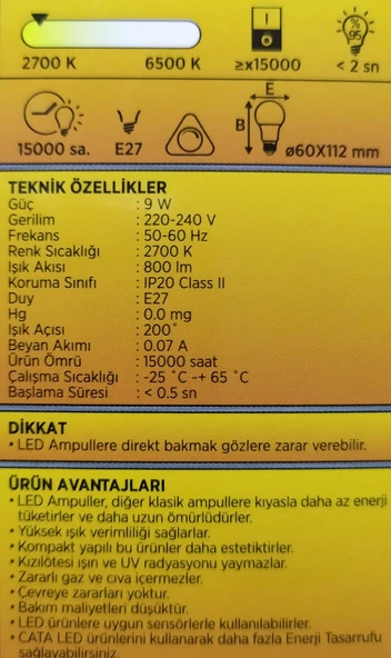 Ct-4058 Rgb Kumandalı Led Ampul - Resim 2