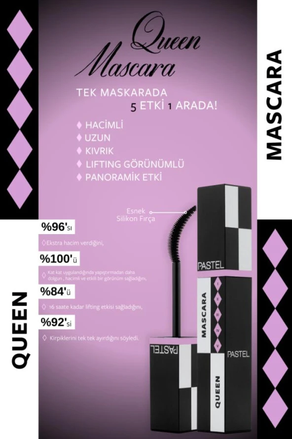 Pastel Quen Maskara - Resim 7
