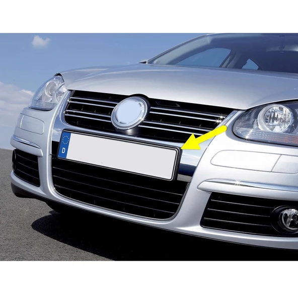 VW Jetta 2006-2011 Ön Tampon Panjur Üstü Plakalık 1K0807285B ürün görseli 1