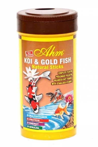 Ahm Koi Goldfish Natural Sticks Balık Yemi 250 ml ürün görseli 1