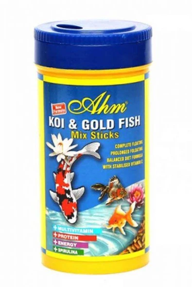 Ahm Koi Goldfish Mix Pond Sticks Balık Yemi 250 ml ürün görseli 1