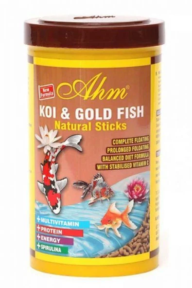 Ahm Koi Goldfish Natural Sticks Balık Yemi 1000 ml ürün görseli 1