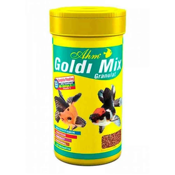 Ahm Goldi Mix Granulat Balık Yemi 100 ml ürün görseli 1