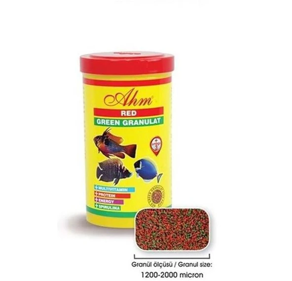 Ahm Red Green Granulant Balık Yemi 100 ml ürün görseli 1