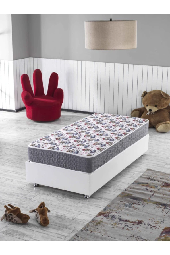 ASROYALLÜKS Candy Princess Kız Desenli Ultra Ortopedik Yaylı Yatak 90x190 ürün görseli 1