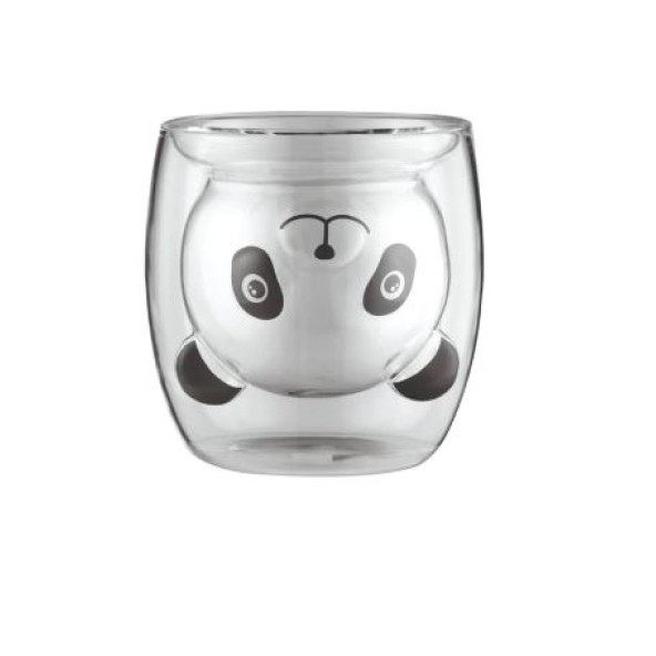 mystylee Panda Desenli Çift Cidarlı Kupa 250ml ürün görseli 1