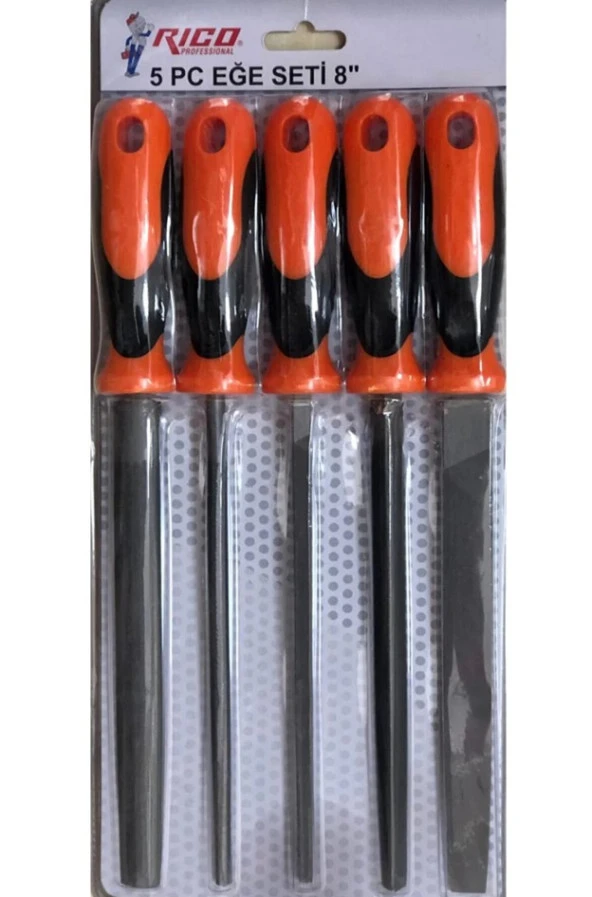 Rıco RC2160 5 Parça Profesyonel Eğe Seti 8’’20cm ürün görseli 1