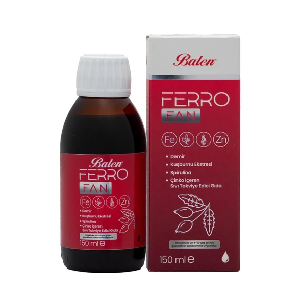 Balen Ferrofan Demir Çinko Kuşburnu Spirulina Ekstresi 150 ml ürün görseli 1