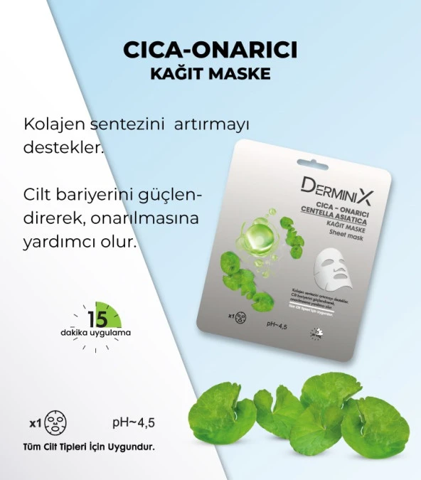 Derminix Cica Onarıcı Kağıt Maske ürün görseli 1
