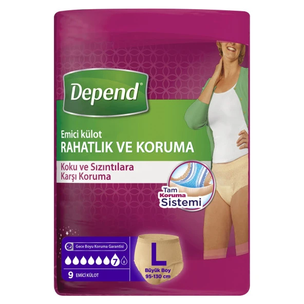 Depend Emici Külot Kadın L Beden 9 Adet ürün görseli 1