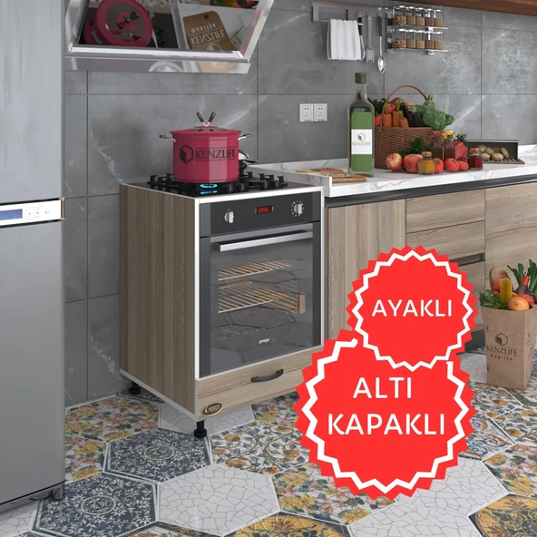 Kenzlife ankastre modülü kabini radon crd fırın ocak dolabı kapaklı ayaklı ürün görseli 1