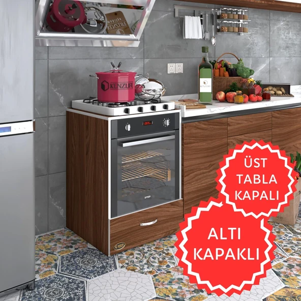 Kenzlife ankastre modülü kabini flor cvz kapaklı fırın ocak dolabı sabit tabla ürün görseli 1