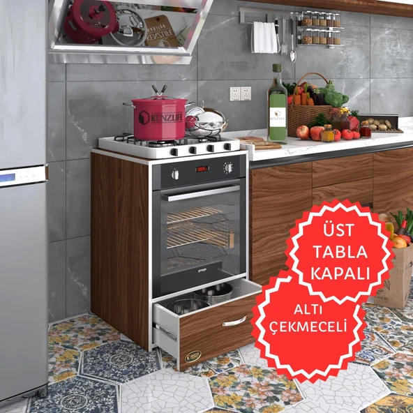 Kenzlife ankastre modülü kabini argon cvz fırın ocak dolabı çekmeceli sabit tabla ürün görseli 1