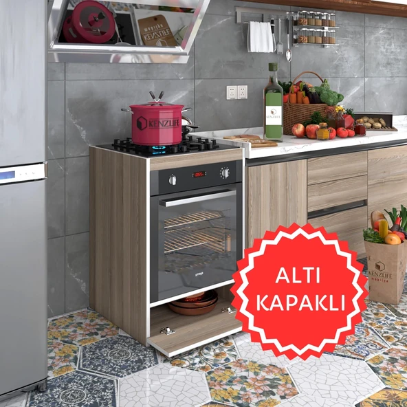 Kenzlife ankastre modülü kabini berilyum crd fırın ocak dolabı kapaklı ürün görseli 1