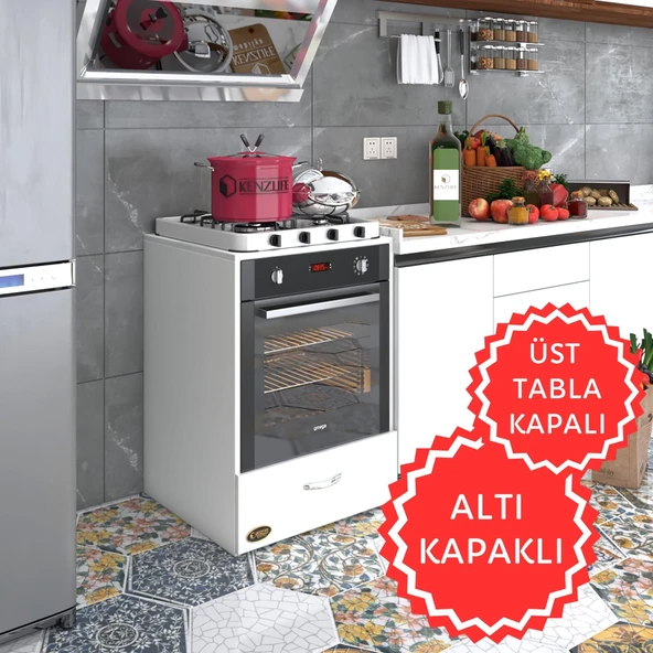 Kenzlife ankastre modülü kabini flor byz kapaklı fırın ocak dolabı sabit tabla ürün görseli 1
