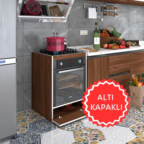 Kenzlife ankastre modülü kabini berilyum cvz fırın ocak dolabı kapaklı ürün görseli 1