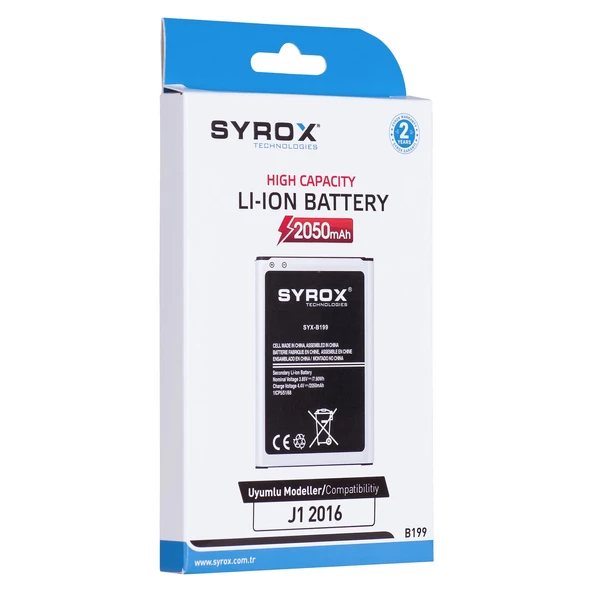 Syrox Samsung J1 2016 Batarya B199 ürün görseli 1