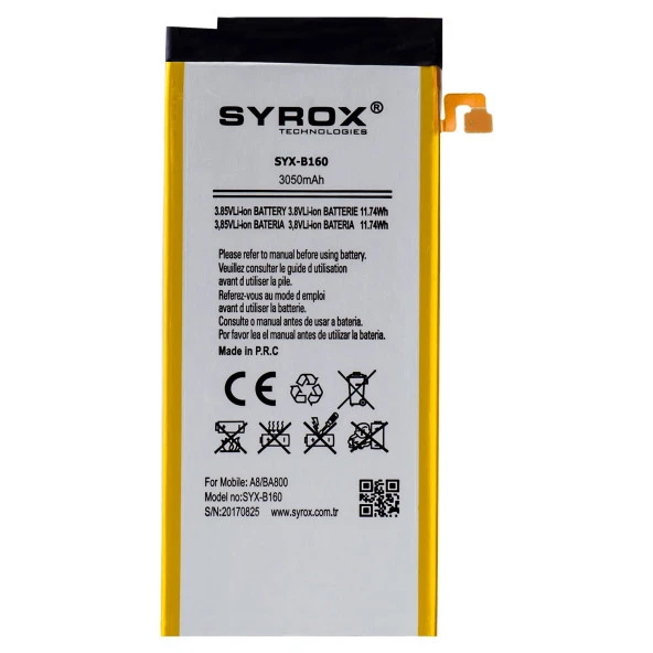 Syrox Samsung A8 / BA800 Batarya B160 - Resim 2