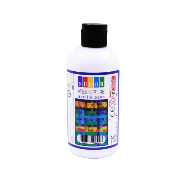 Südor Akrilik Boya 250 ml Beyaz - Resim 2