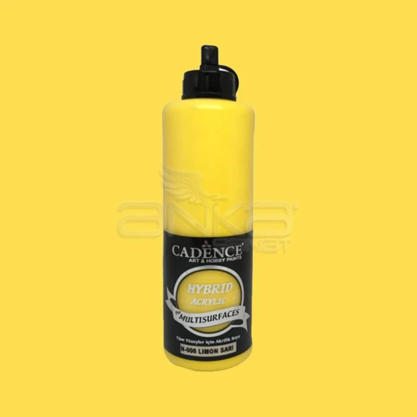 Cadence Hybrid Acrylic For Multisurfaces Tüm Yüzeyler İçin Akrilik Boya 500ml H-008 Limon Sarı ürün görseli 1