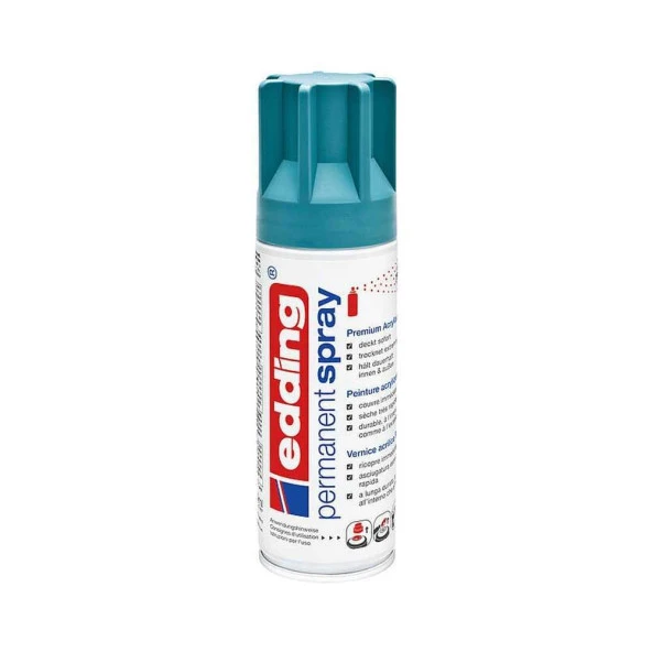 Edding 5200 Permanent Sprey Premium Akrilik Boya Petrol Mat ürün görseli 1