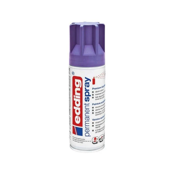 Edding 5200 Permanent Sprey Premium Akrilik Boya Lila Mat ürün görseli 1