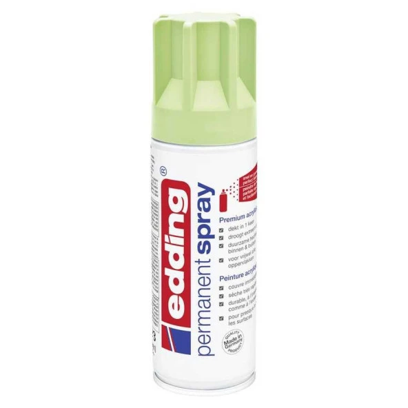 Edding 5200 Permanent Sprey Premium Akrilik Boya Pastel Yeşil Mat ürün görseli 1