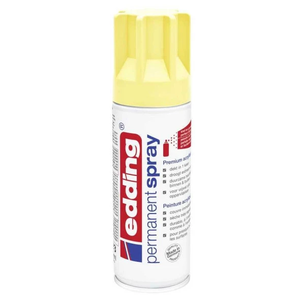 Edding 5200 Permanent Sprey Premium Akrilik Boya Pastel Sarı Mat ürün görseli 1
