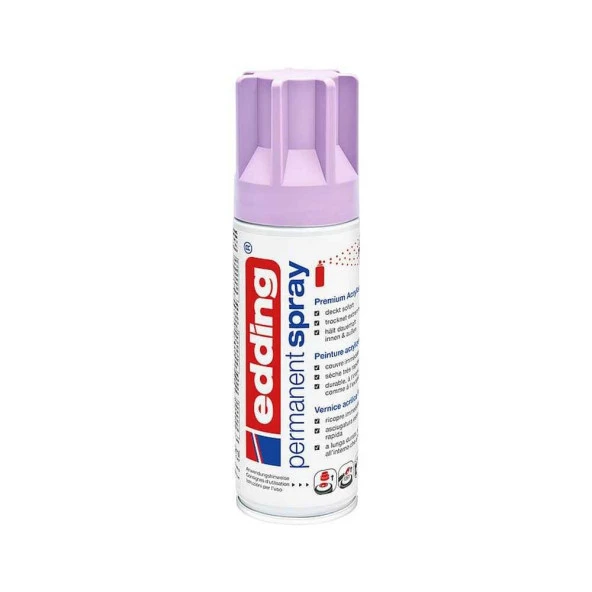 Edding 5200 Permanent Sprey Premium Akrilik Boya Açık Lavanta Mat ürün görseli 1