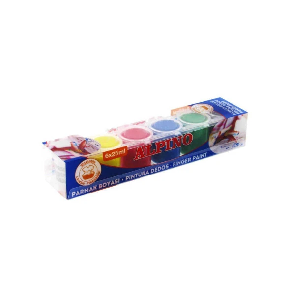 Alpino Parmak Boyası 6 Renk x 25 ml ürün görseli 1