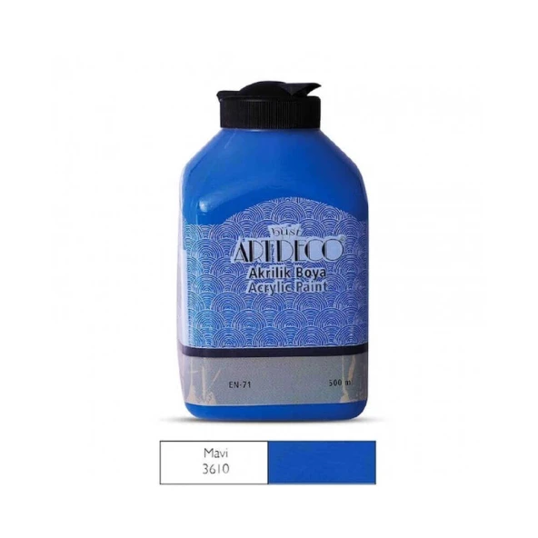 Artdeco Akrilik Boya 500 ml Mavi - Resim 2