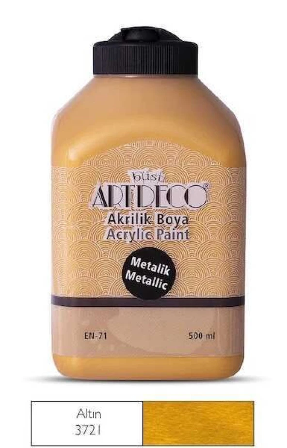 Artdeco  Akrilik Boya Metalik 500 ml Altın ürün görseli 1