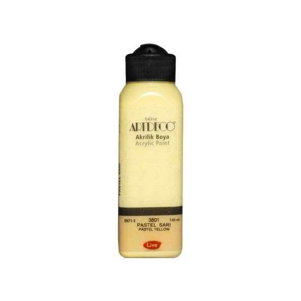 Artdeco Akrilik Boya Pastel Sarı 140 ml - Resim 2