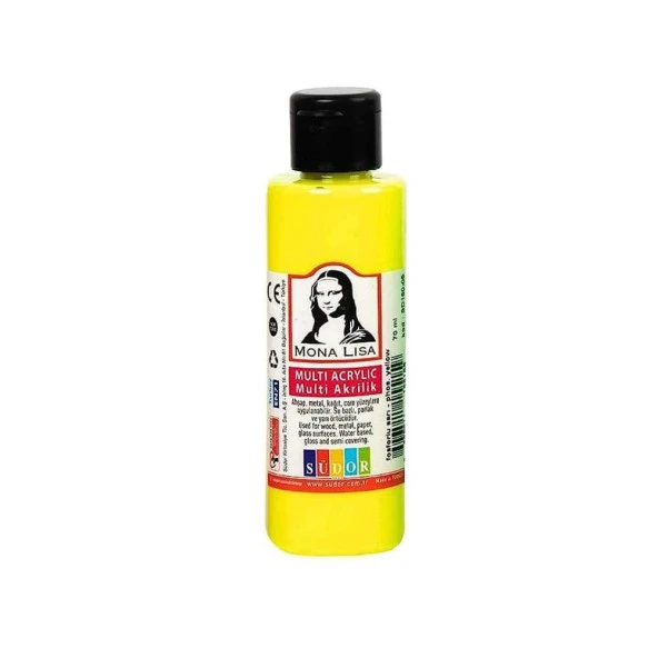 Südor Akrilik Boya 70 ml Fosforlu Sarı ürün görseli 1