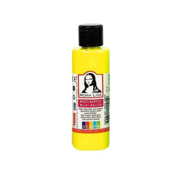 Südor Akrilik Boya 70 ml Fosforlu Sarı - Resim 2