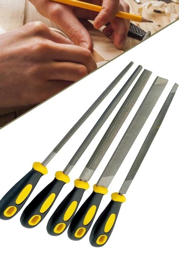 Moonshop Büyük Boy 5'Li Eğeleme Seti 32Cm Takım Seti ürün görseli 1