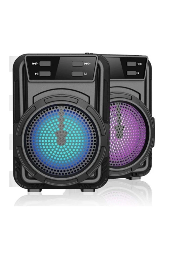 Moonshop Işıklı Kablosuz Hoparlör Bluetooth Speaker Ses Bombası Mini Led Işıklı Fmradyo/Sdkart/Usb ürün görseli 1