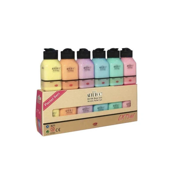 Artdeco Akrilik Boya 6x75 ml Set Pastel Renkler ürün görseli 1