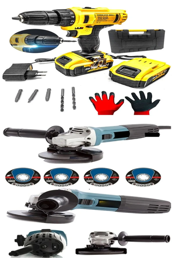 Moonshop Pro Full Set Full Setli Matkap Ve Bakır Sargılı Taşlama Spral Ve Hediyeleri. ürün görseli 1
