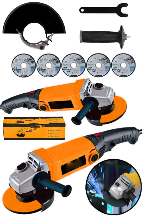 Moonshop Pro Seri 3000 W Devir Ayarlı Spiral Taşlama Metal Kesim 5 Psc Taş Hediye Seri Hızlı Kesim ürün görseli 1