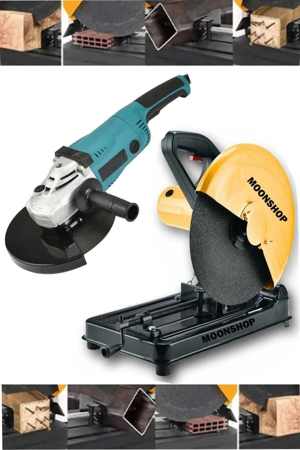 Pro Alman Seri 3500 Watt Metal Profil Demir Kesme Makinesi + 3400W Büyük 230mm Demir Kesme Taşlama.. ürün görseli 1
