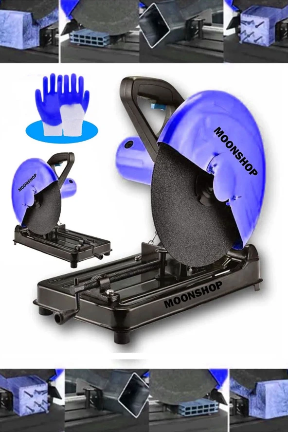 Moonshop 2000 W Profesyonel 355 Mm Metal Profil Kesme Makinası Kesme Taş Hediyeli Ürün. ürün görseli 1
