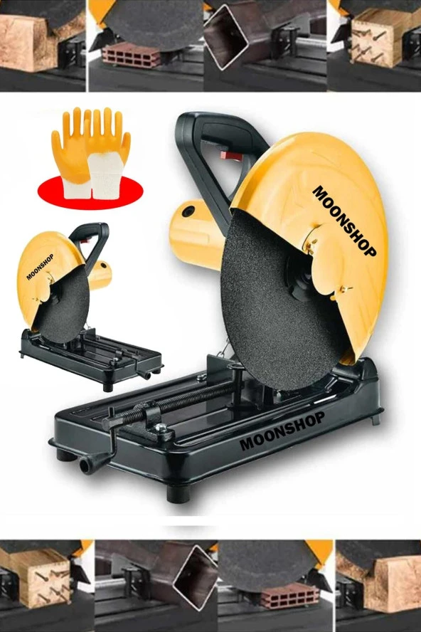 Moonshop 2000 W Profesyonel 355 Mm Metal Profil Kesme Makinası Kesme Taş Hediyeli Ürün. ürün görseli 1