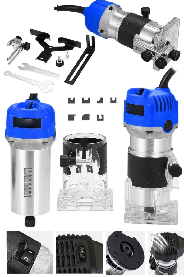 Moonshop Japan Pro Seri 1800 Watt 6 Kademe Devir Ayarli Formika Traşlama Freze Makinası Pens 6 Mm ürün görseli 1