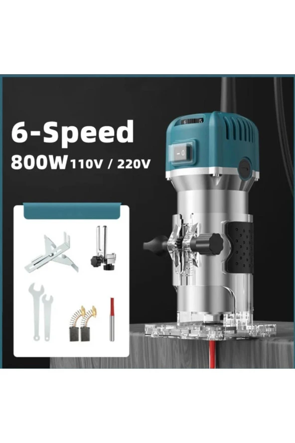 Moonshop 600 Watt Profesyonel Formika Traşlama Freze Makinası 6 Mm Pens 2 Yıl Garantili Ürün ürün görseli 1