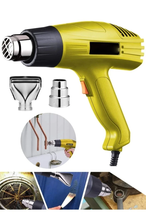 Moonshop Pro Alman Teknoloji 3900 Wf Darbeye Dayanıklı Kademeli Sıcak Hava Tabancası Hediyeli Ürün ürün görseli 1