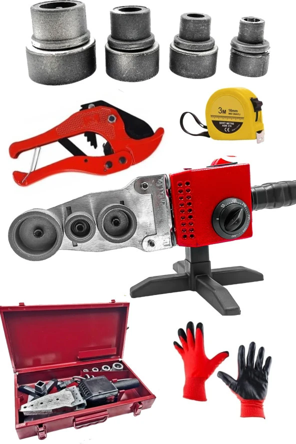 Moonshop Pro Çift Residanslı 1900 Watt Isı Ayarlı Pprc Büyük Plastik Boru Kaynak Makinesi Metre ürün görseli 1