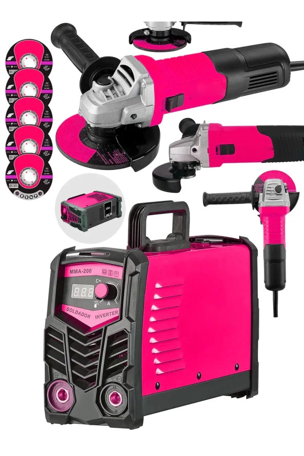 Moonshop Pro Alman 200 Amper Profesyonel Dijital Göstergeli Invertör Kaynak Makinesi + Avuç Taşlama Hediyeli ürün görseli 1