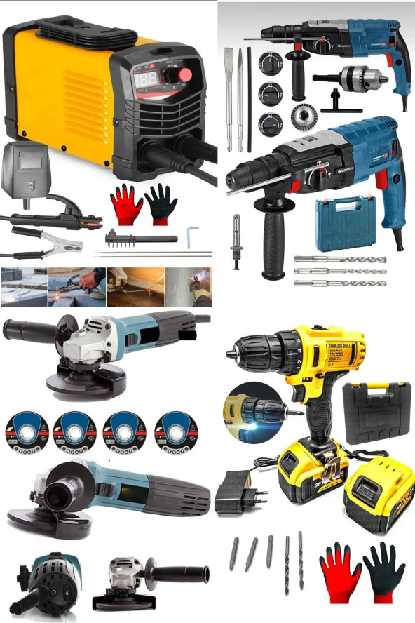 Moonshop Pro Full Set İnvertır Kaynak Hilti Matkap Taşlama Ve Tamamı Full Hediyeli Ürün Takım Çantası ürün görseli 1