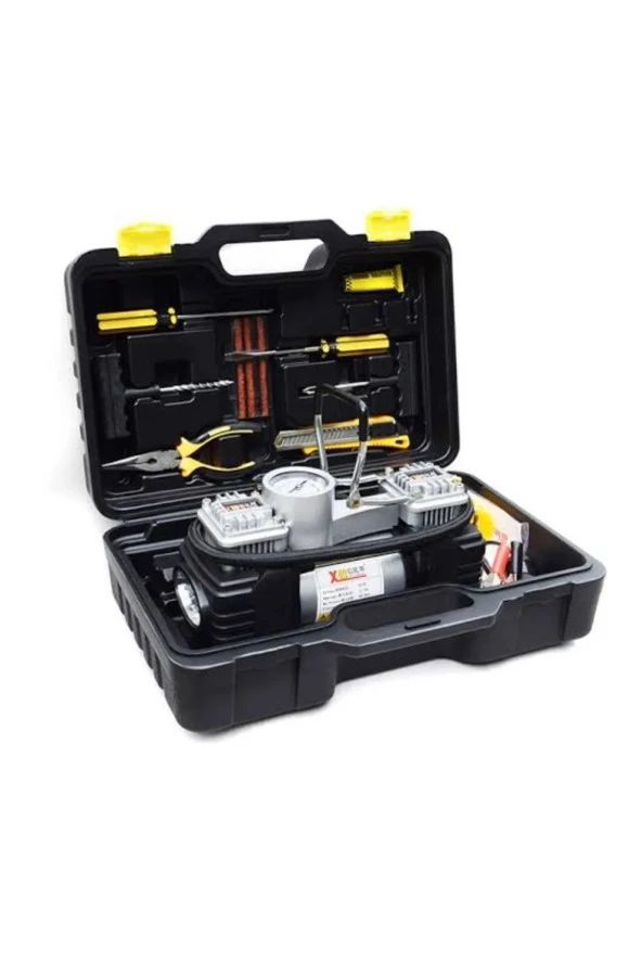 Moonshop Pro Seri Çelik Gövde Çift Pistonlu 12 V 150 Psi Dakikada 85 Lt Araç Araba Lastik Bot Şişirme ürün görseli 1